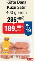 EMİN KÖFTE DANA KUZU SATIR 400 G